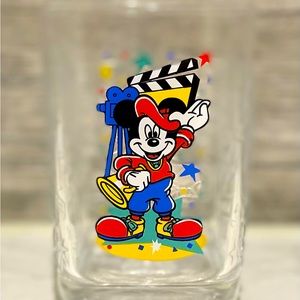 Walt Disney World 2000 McDonalds Glass Cup Mickey Mouse Disney Studios